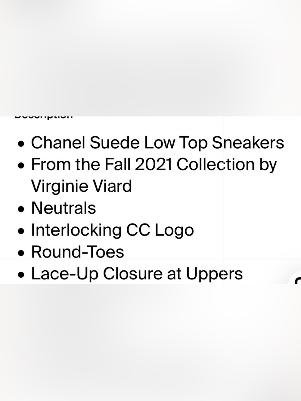 Chanel 2021 Interlocking CC logo Sneaker - Picture 7 of 7